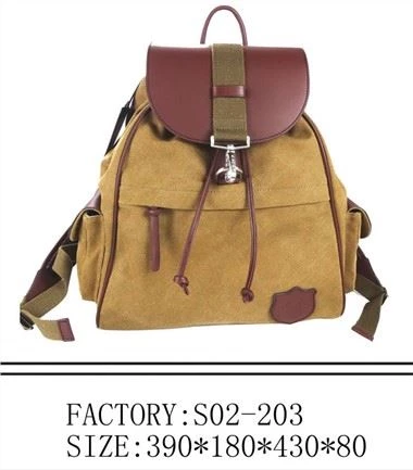 Canvas Leather Rucksack